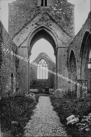 KILCONNELL FRIARY   NAVE AND EAST WINDOW